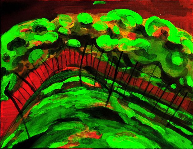 2009Oblouková krajina uv 45x33 tempera